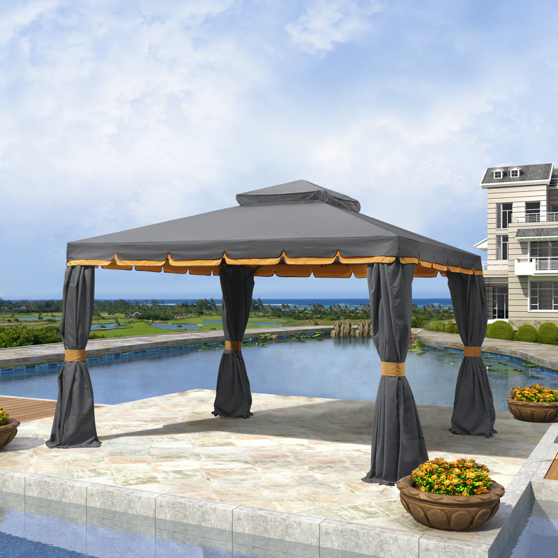 Purple Leaf 10 Ft. W x 10 Ft. D Steel Patio Gazebo Wayfair